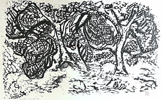 Matsubara, Naoko, Winter Forest III, 53 x 88cm, Holzschnitt