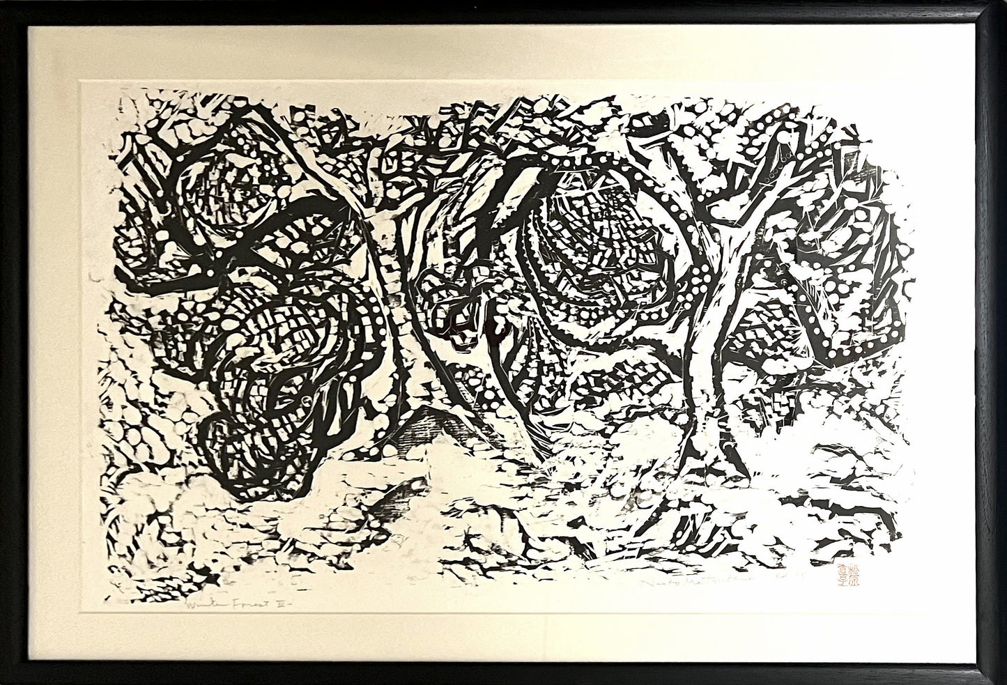 Matsubara, Naoko, Winter Forest III, 53 x 88cm, Holzschnitt