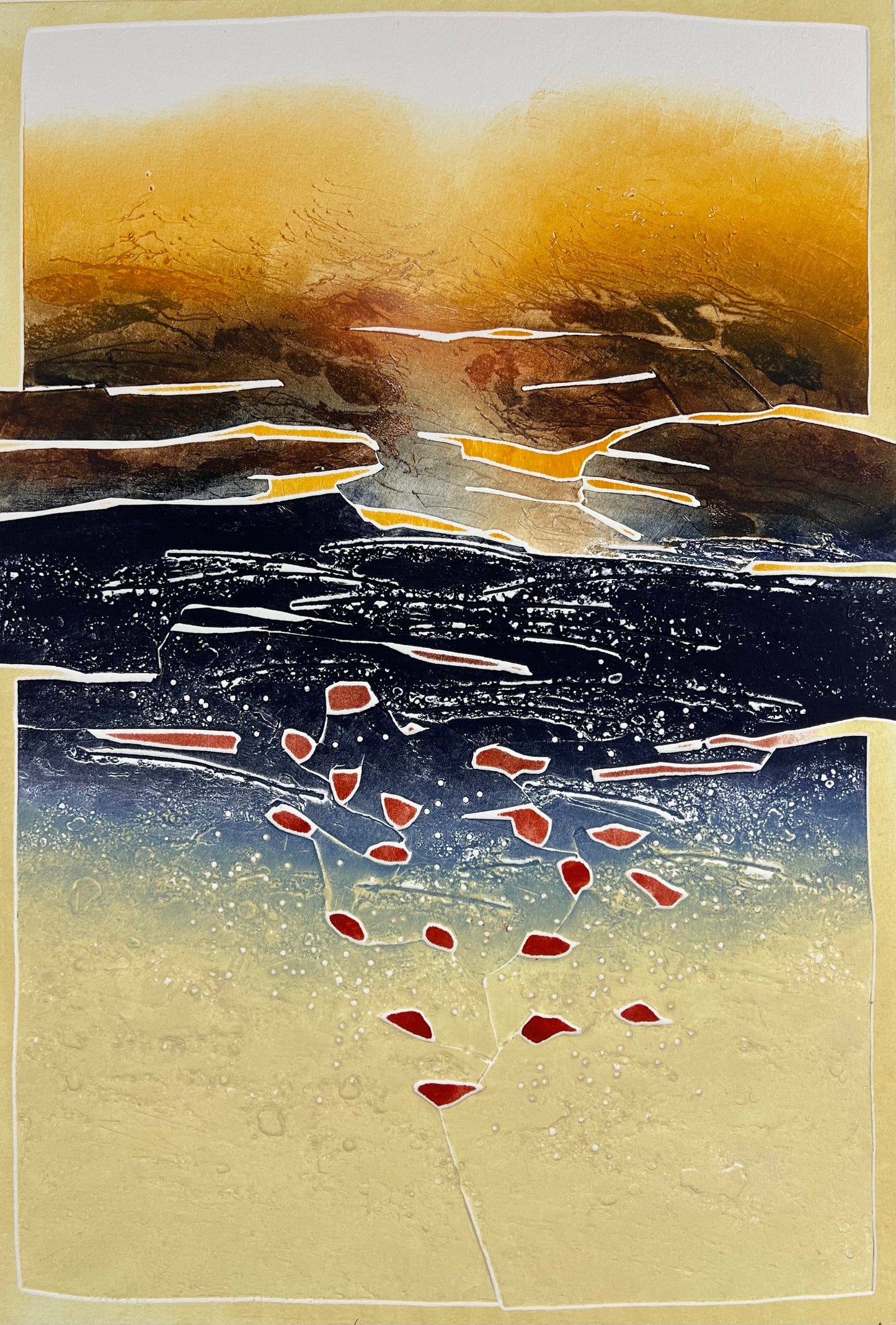 Méan, Francis, Les portes de la meres, 46,5 x 32cm, Farbradierung