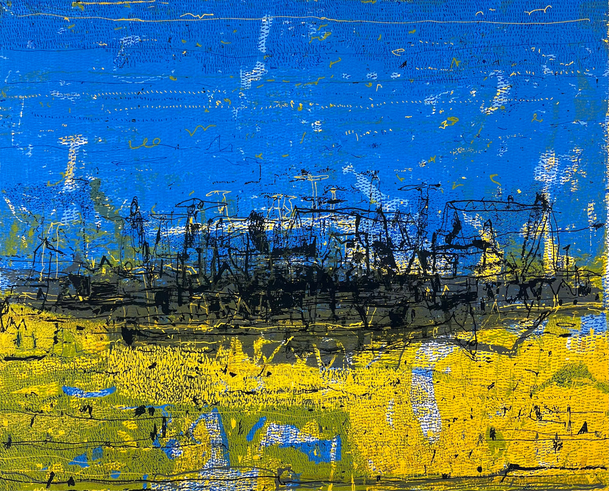 Behrendt, Falko, Meerblau, 26 x 32cm, Siebdruck, 2001