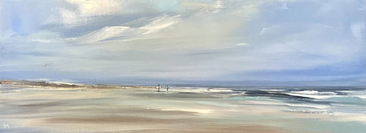 Ramm, Ines, Meerlicht, 30 x 80cm, Acrylgemälde