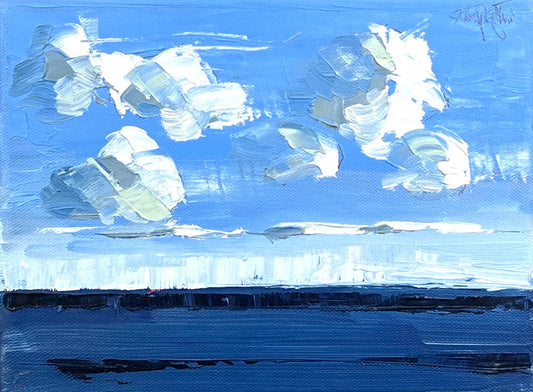 Tegtmeier, Claus, Meerwolken, 18 x 24cm, Öl auf Leinwand