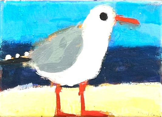 Hansen, Ulrike, Möwe Erwin, 15 x 21cm, Eitempera, 2020