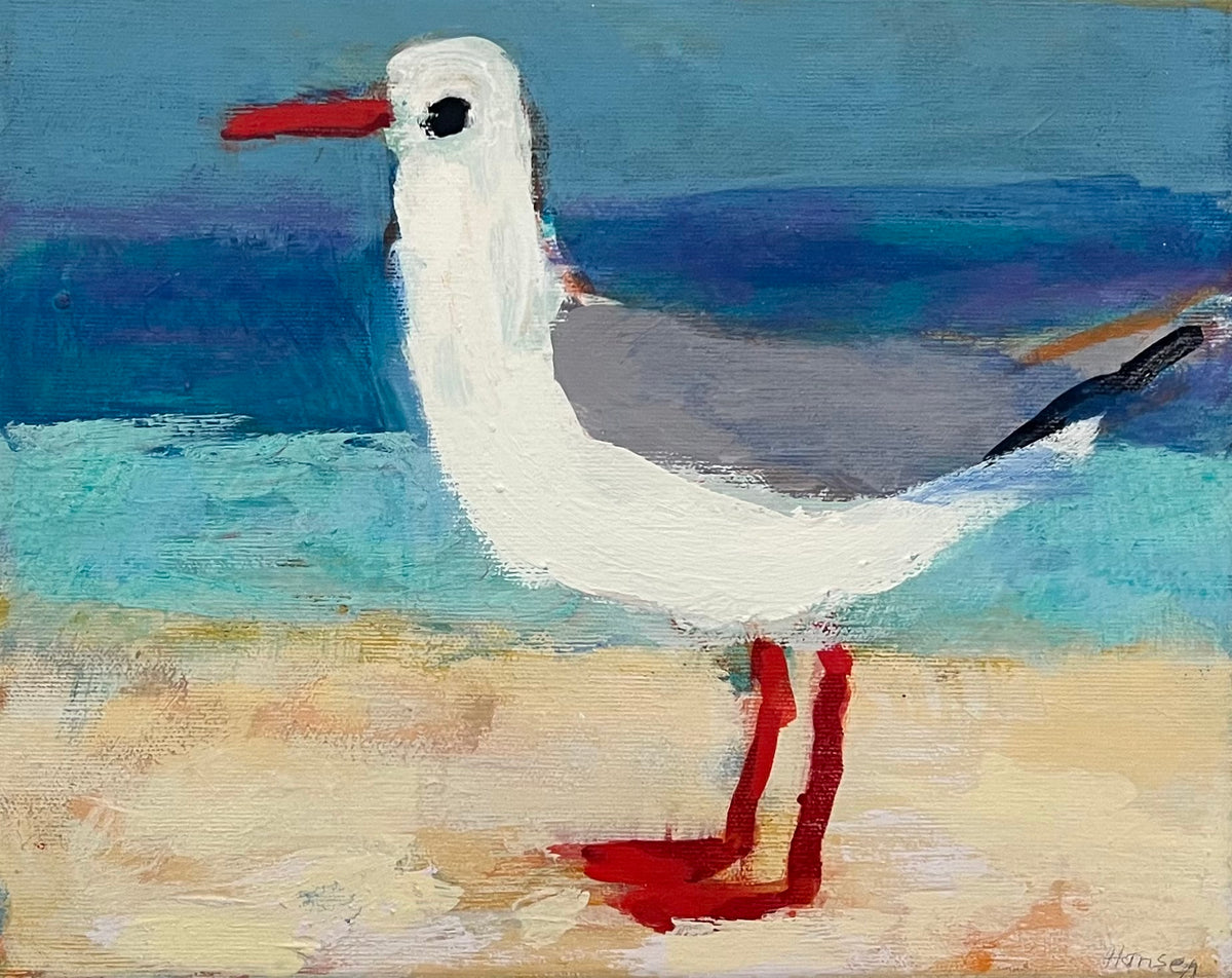 Hansen, Ulrike, Möwe nach links, gerade, 24 x 30cm, Eitempera auf Leinwand, 2026