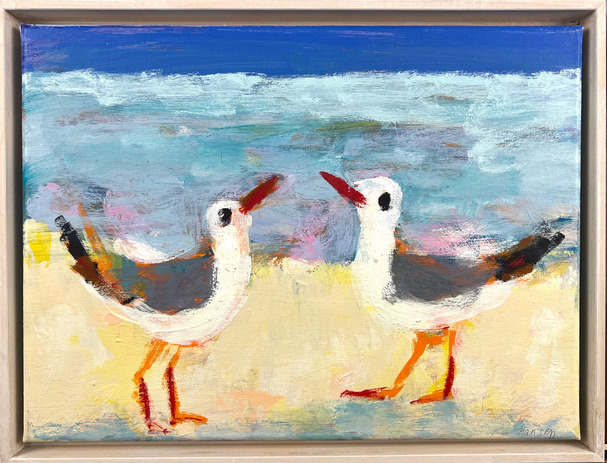 Hansen, Ulrike, Möwenpaar, 30 x 40cm, Eitempera auf Leinwand, 2026