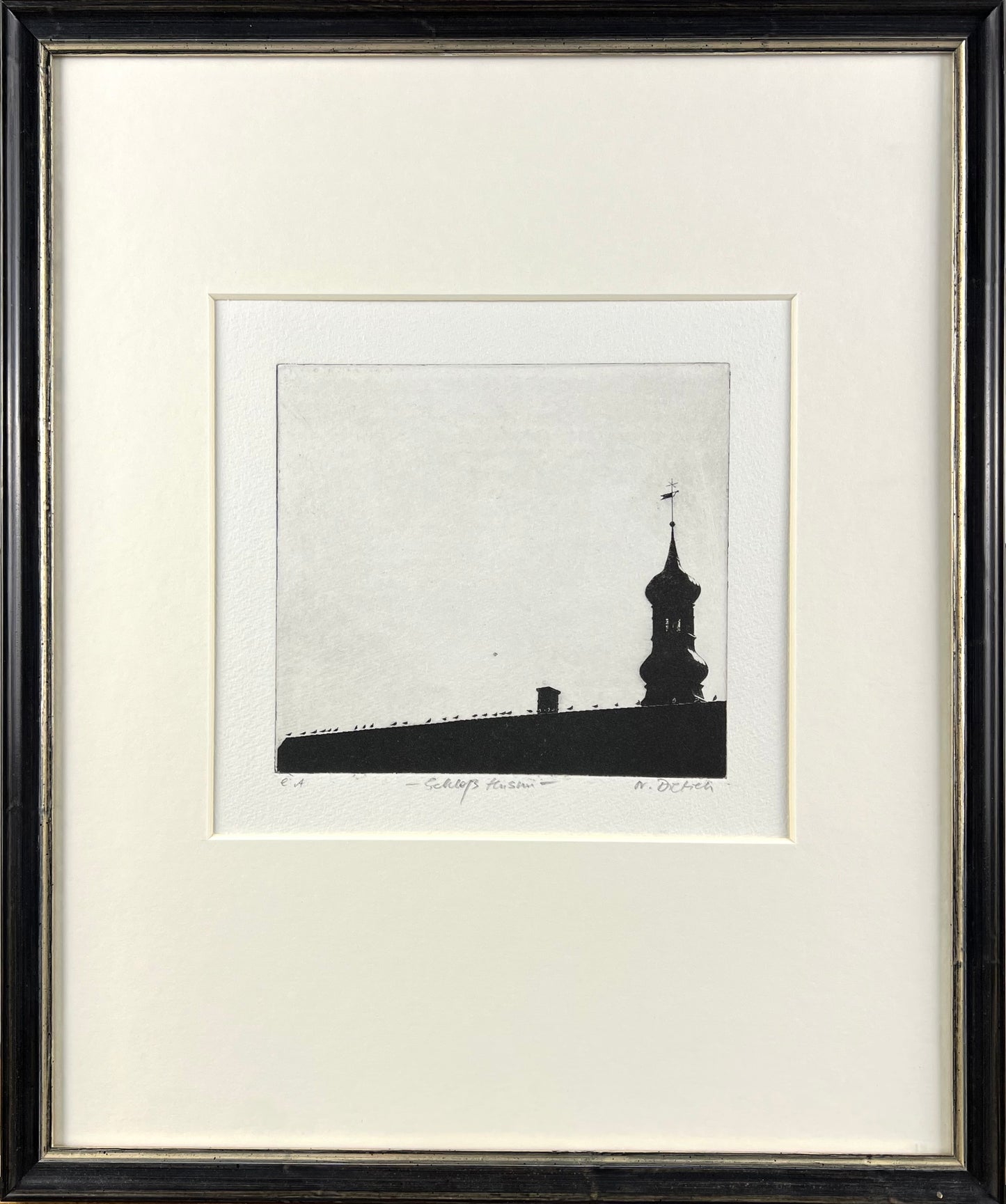 Dietrich, Nadine, Möwenschloss Husum, 13,5 x 15cm, e.a.1, Photopolymer Etching