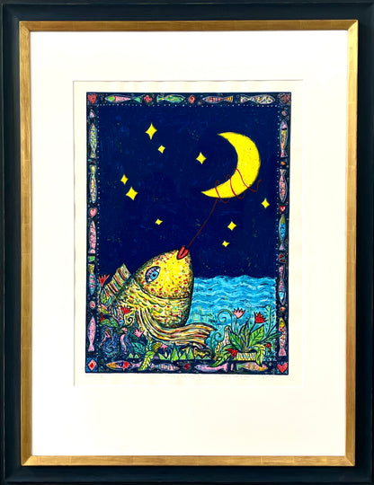 Grimm, Max, Mondfänger, 70 x 50cm, 48/50 II, Siebdruck, 2014