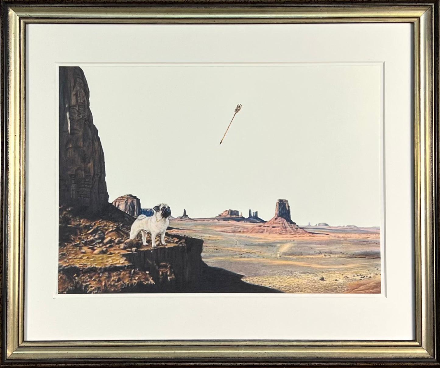 Leiß, Levke Anna, Mopswestern, 29,5 x 42cm, Offsetedition nach Buntstiftzeichnung