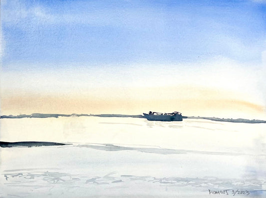 Teuscher, Matthis, Morgenfrühe, 2023, 31 x41cm, Aquarell