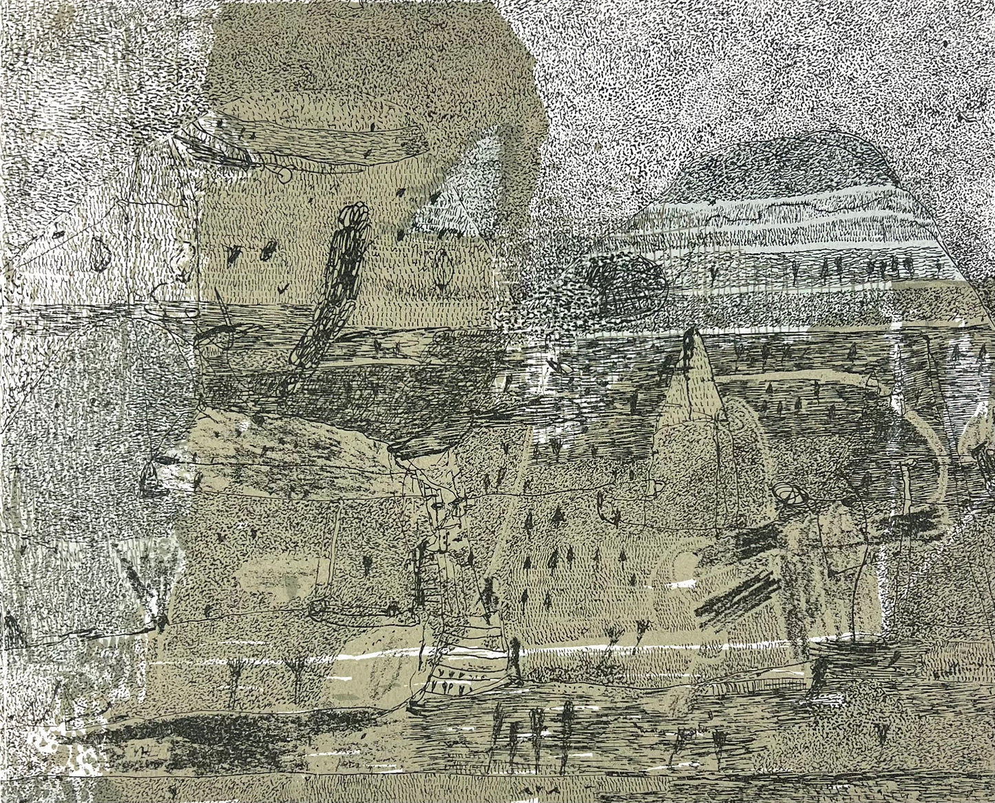 Behrendt, Falko, Morgengrau, 26 x 36cm, Siebdruck, 2001
