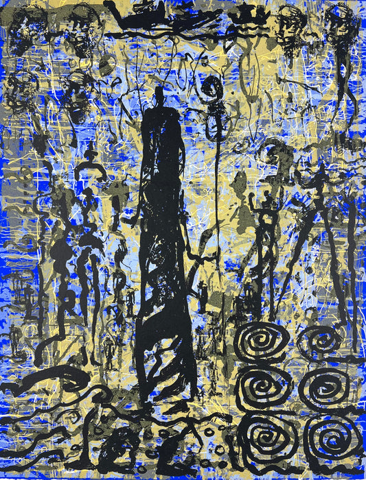 Schult, Frank, Moses Flucht aus Ägypten, 39 x 30cm, 90/100, Siebdruck, 2003