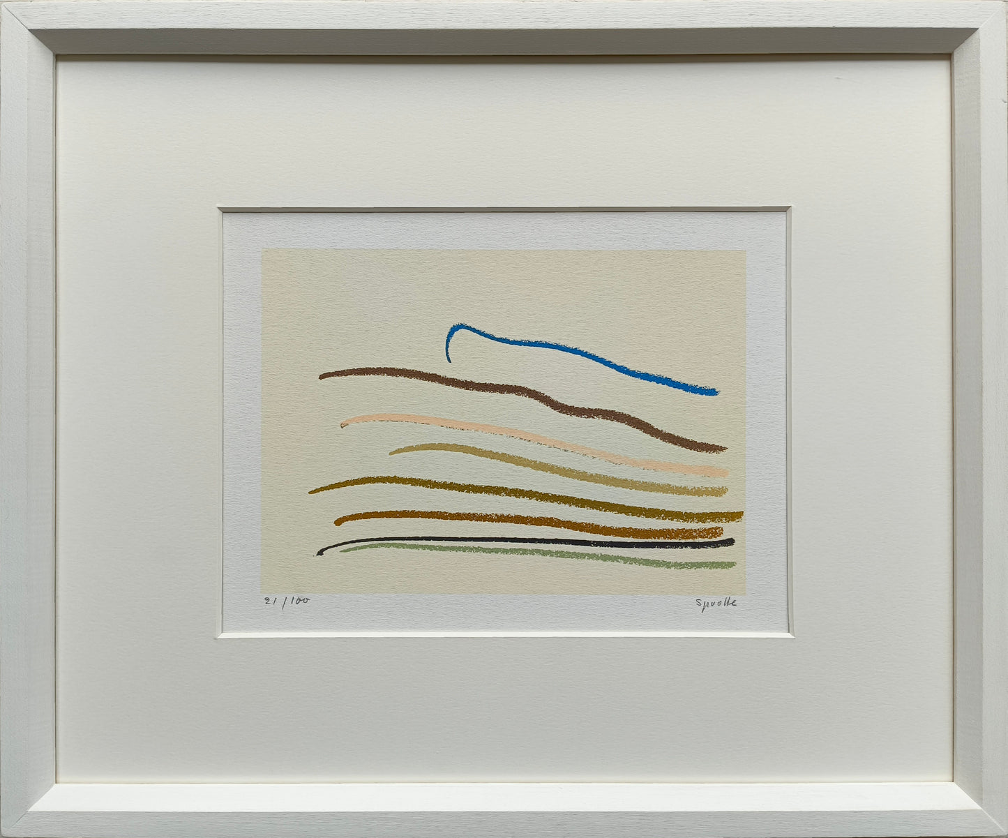 Sprotte, Siegward, Abschied vom Bilde IV, 1970, Farbserigraphie Ed. 21/100, 17,8 x 25 cm