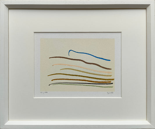 Sprotte, Siegward, Abschied vom Bilde IV, 1970, Farbserigraphie Ed. 21/100, 17,8 x 25 cm