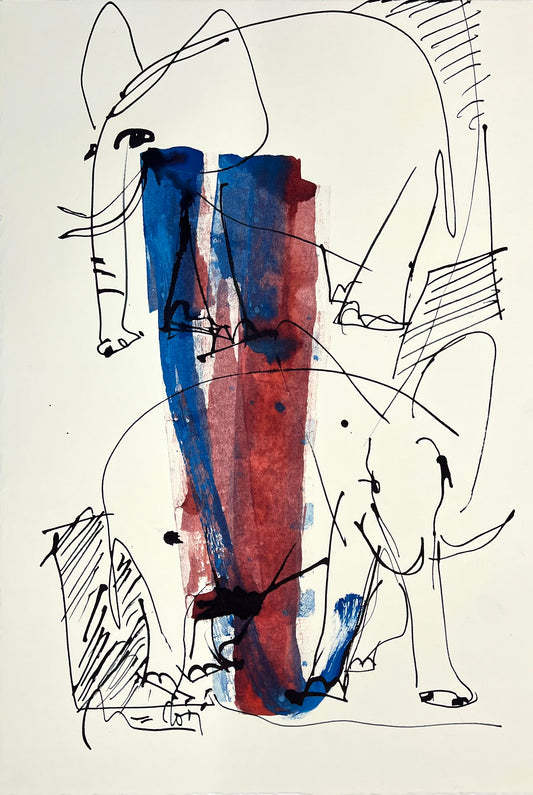 Max, Müller, Jumbo im Doppelpack, Aquarell, Original Kunst