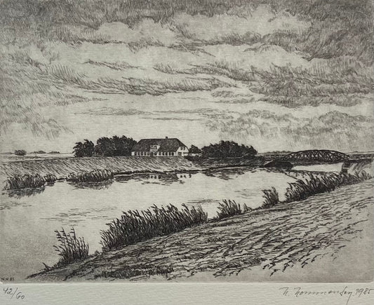 Nommensen, Niko, Munksbrück, 14,5 x 19,5cm, 42/60, Radierung