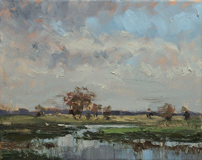 Meinel, Mathias, Nach dem Regen II, 24 x 30cm, Öl auf Leinw., 2025