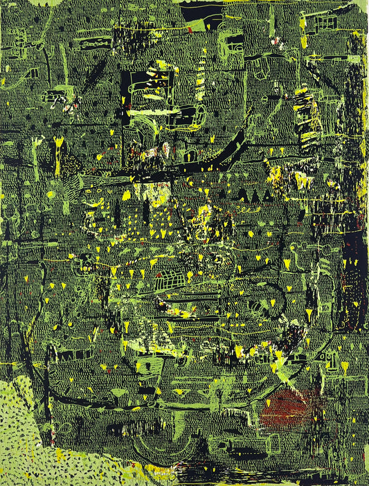 Behrendt, Falko, Nachtgrün, 37 x 28cm, Siebdruck, 2001
