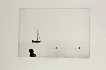 Dietrich, Nadine, Am Strand, 16,5 x 23,5cm,11/50, Photopolymer Etching