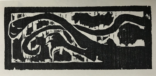 Nolde, Emil, Drache mit Schlangenhals, 4,6 x 10,7cm, Holzschnitt, 1910