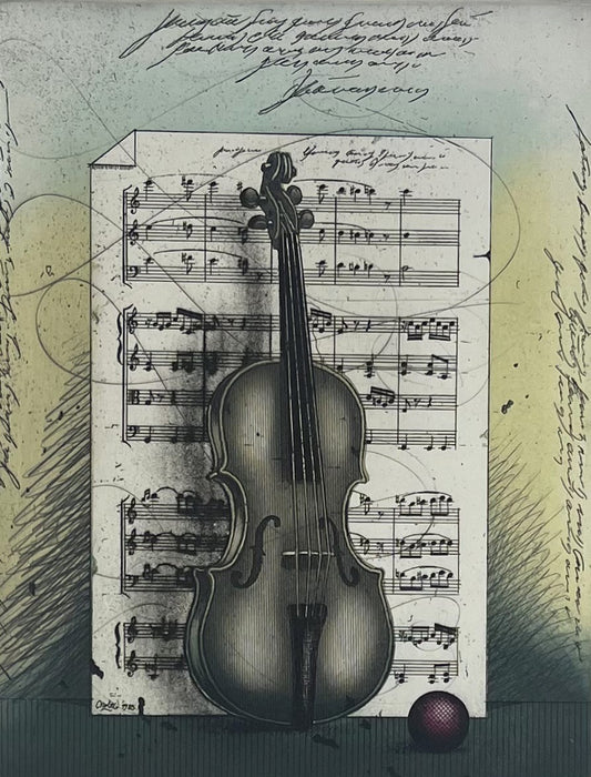 Nolte, Udo, Violine, 50 x 36cm, Farbradierung