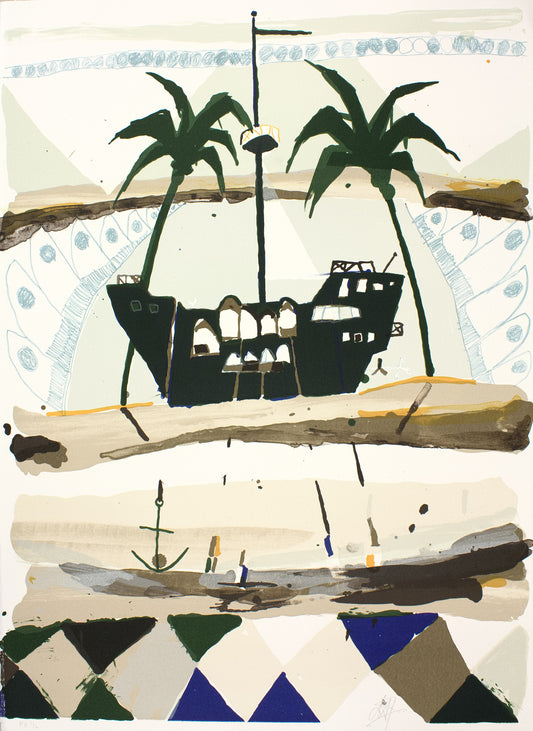 Olise, Mie, Schiff, 69 x 50cm, 11/12, Lithografie