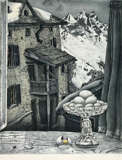 Kressel, Diether, Osterfenster, 49,5 x 39,5cm, 10/10, Radierung