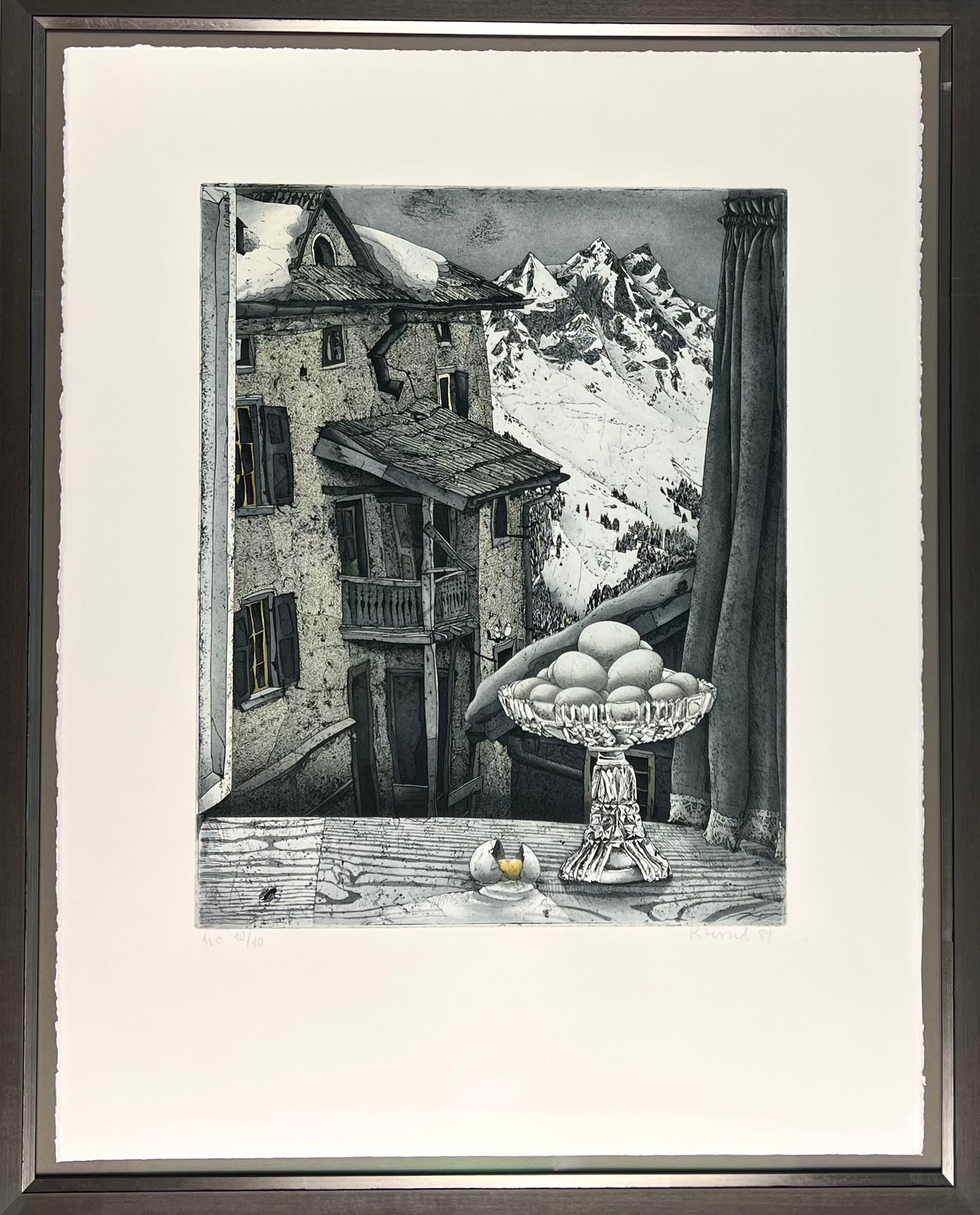 Kressel, Diether, Osterfenster, 49,5 x 39,5cm, 10/10, Radierung