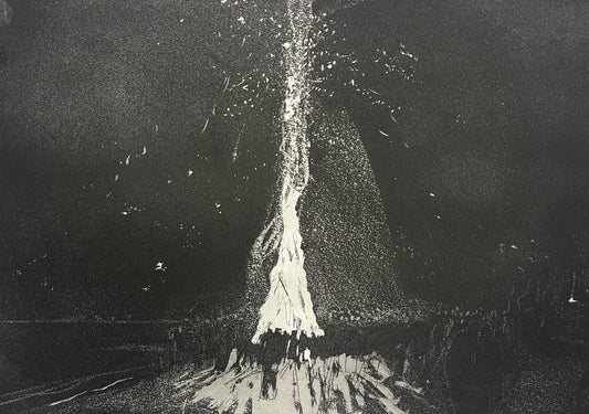 Werkmeister, Wolfgang, Osterfeuer II, 30 x 42cm, Radierung