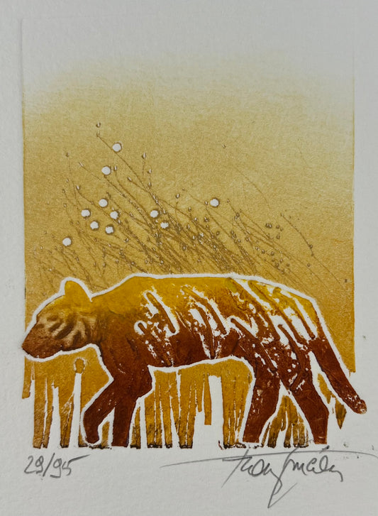 Méan, Francis, Panther II, 30,5 x 20cm, 29/95, Farbradierung