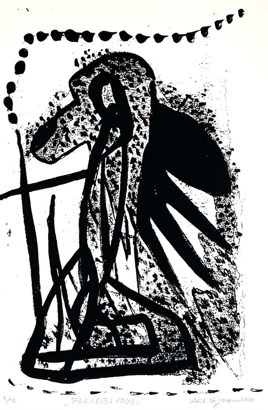 Hofmann, Veit, Paradiesvogel, 30 x 21cm, 2/12, Siebdruck, 2000