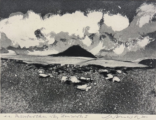 Werkmeister, Wolfgang, Passatwolken über Lanzarote I, 15,5 x 19,8cm, Radierung