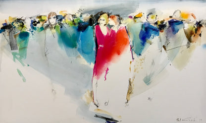 Kaminski, Paul, Menschen, 90 x 150cm, Öl und Acryl auf Leinwand