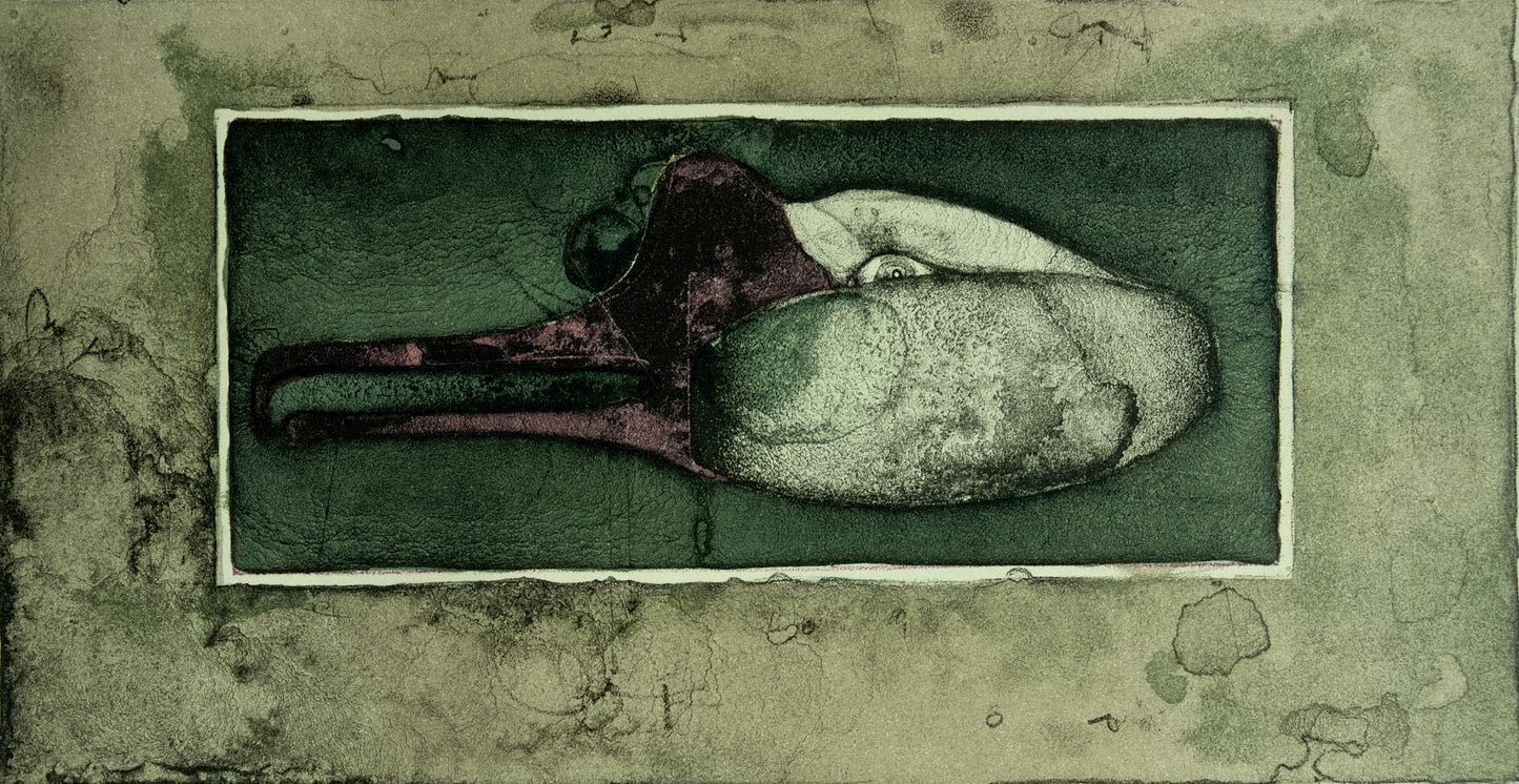 Wunderlich, Paul, Schwanenkopf, 14 x 27cm, Farblithografie, 1964