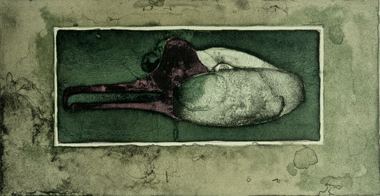 Wunderlich, Paul, Schwanenkopf, 14 x 27cm, Farblithografie, 1964