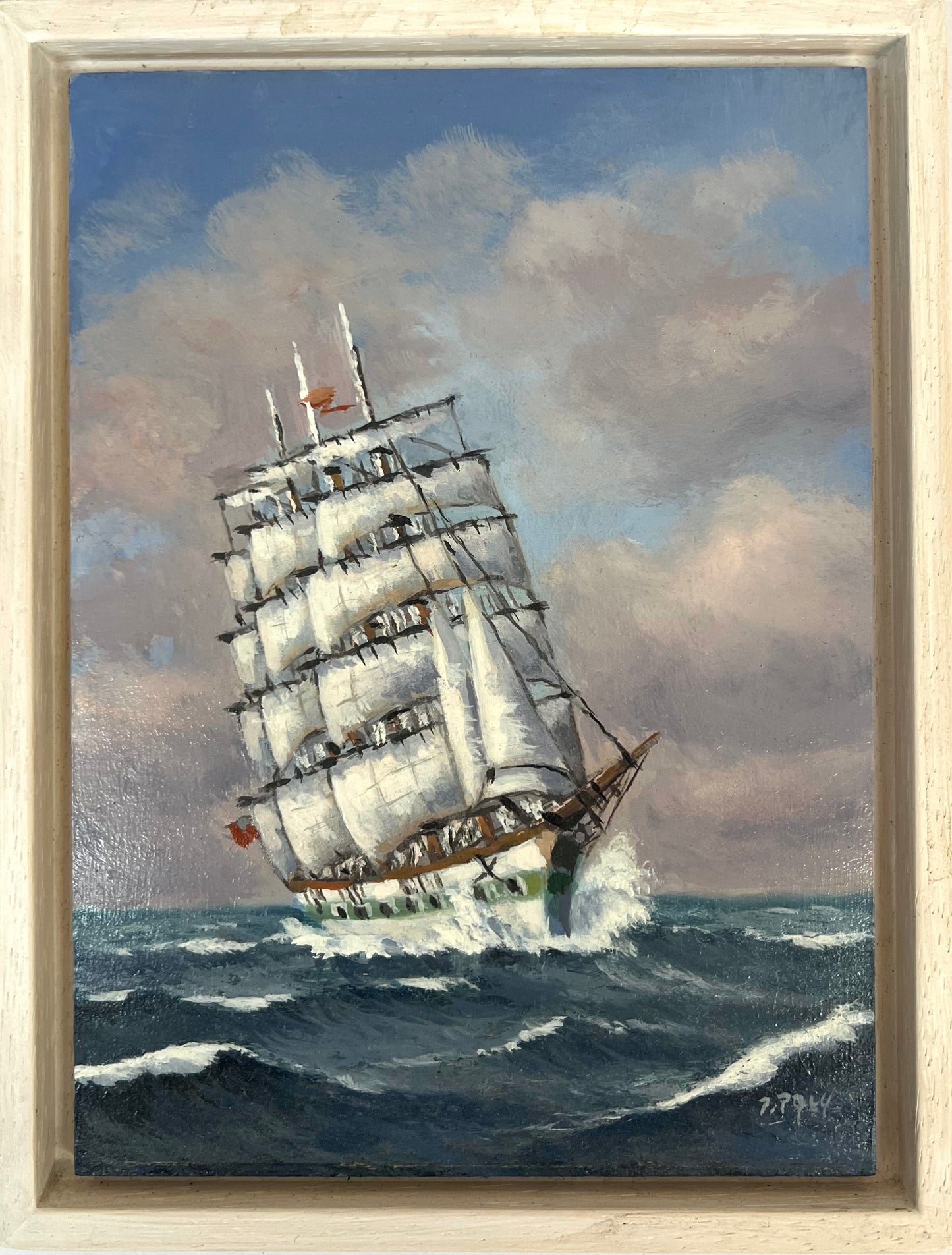 Paul, Peter, Segler, 18 x 13cm, Ölgemälde auf Holz