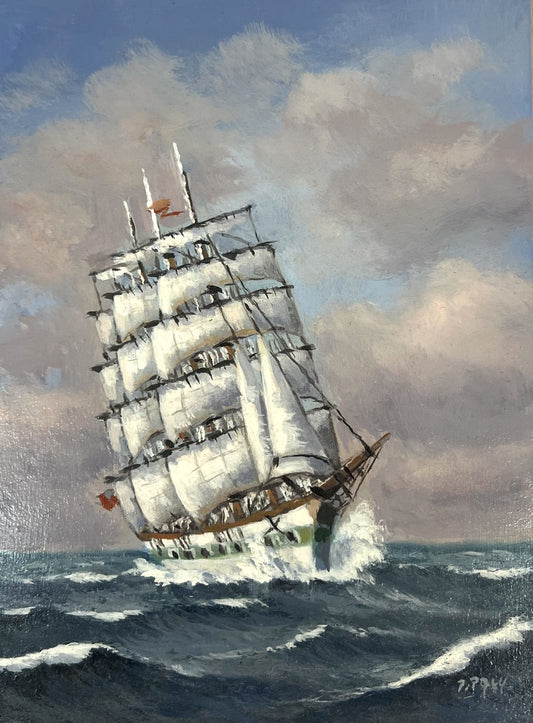 Paul, Peter, Segler, 18 x 13cm, Ölgemälde auf Holz