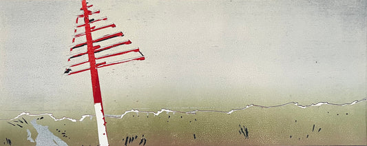 Nesterova, Anastasiya, Peilsignal List,  27 x 67cm, 1/5, Holzschnitt