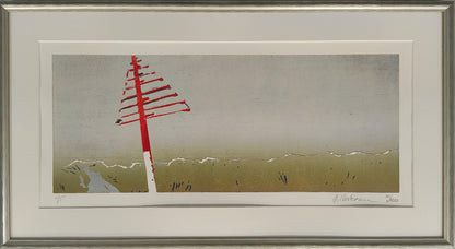 Nesterova, Anastasiya, Peilsignal List,  27 x 67cm, 1/5, Holzschnitt