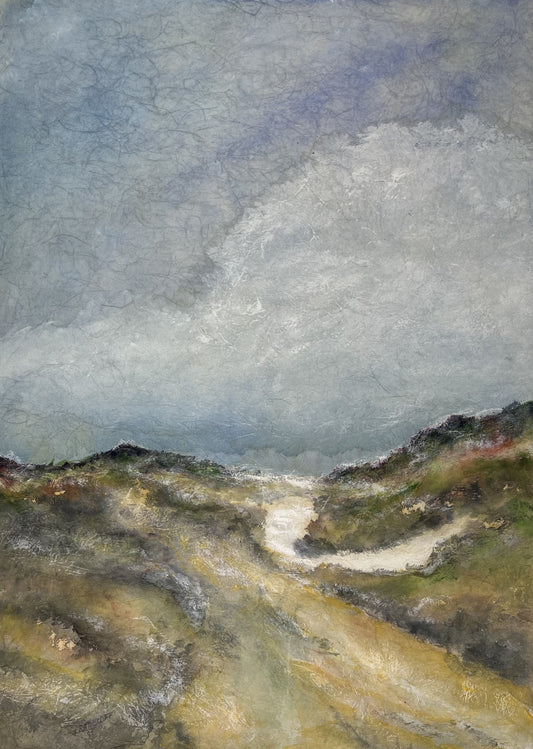 Radeloff, Jens, Pfad zum Meer, 82 x 61cm, Aquarell auf Japanpapier