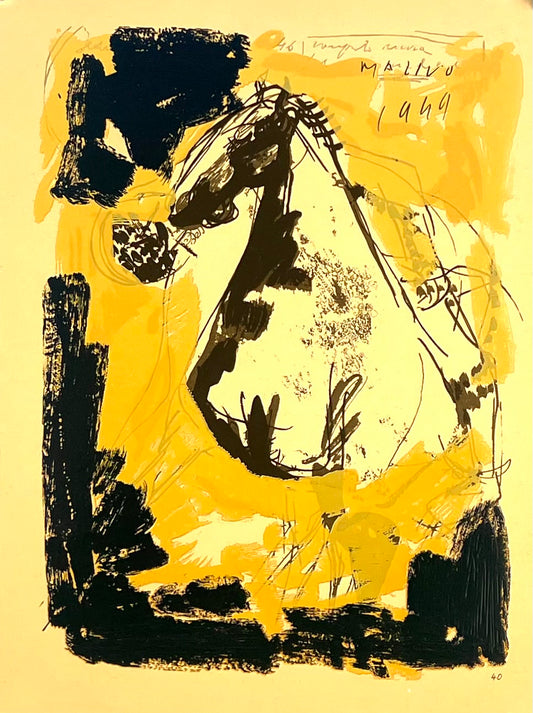 Marini, Marino, Pferdchen Gelb, 38 x 28cm, Pochoir, 1949