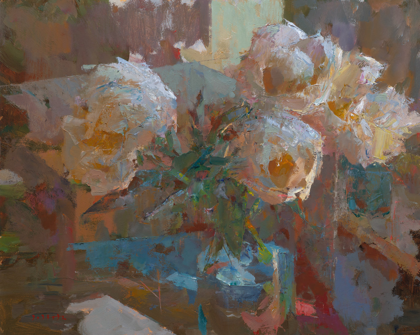 Wirtz, Björn, Pfingstrosen, 40 x 50cm, Ölgemälde