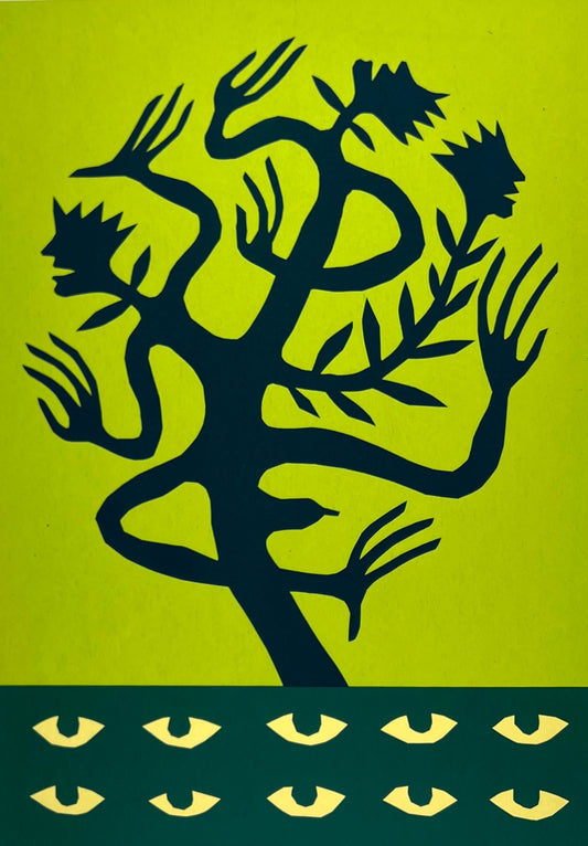 Rong, Ren, Pflanzenmenschen (grün/blau), 47 x 33cm, 46/50, Siebdruck, 1999