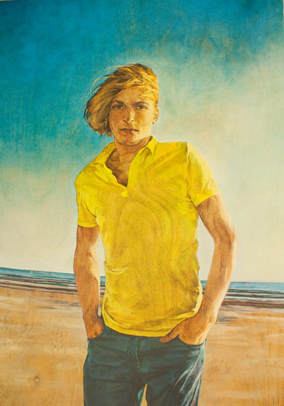 Pöggeler, Christoph, Boy on the Beach, 70 x 100cm, 12/40, Lithografie