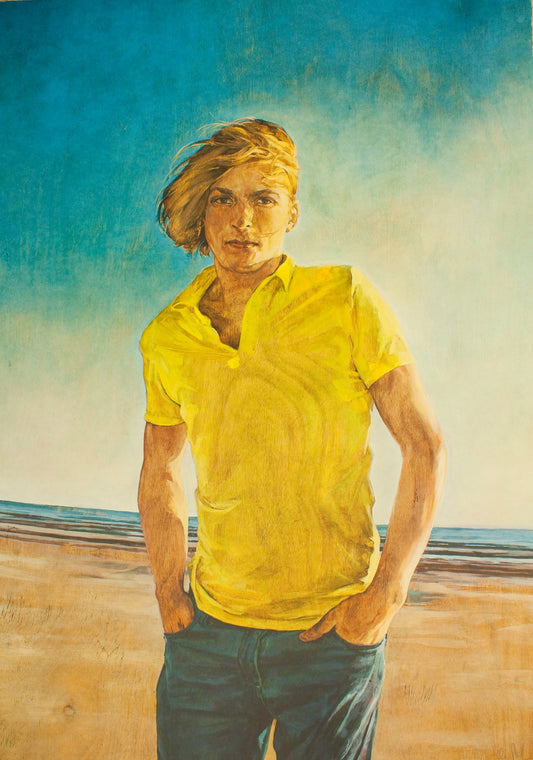 Pöggeler, Christoph, Boy on the Beach, 70 x 100cm, 12/40, Lithografie