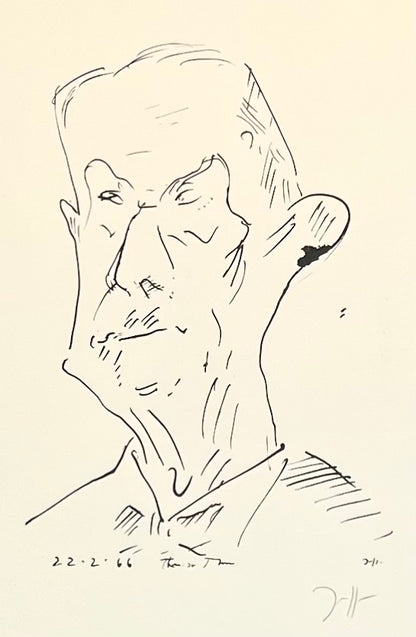 Janssen, Horst, Porträt Thomas Mann, 24,5 x 17,5cm, Lithografie, 1966