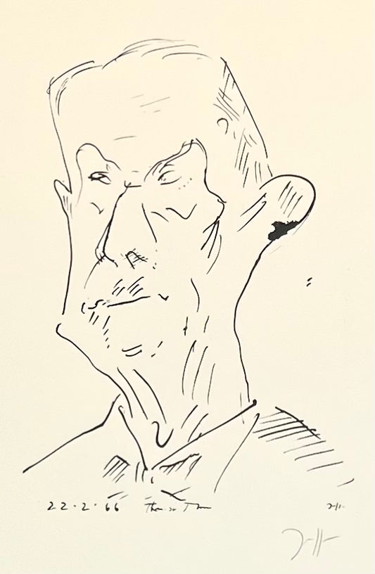 Janssen, Horst, Porträt Thomas Mann, 24,5 x 17,5cm, Lithografie, 1966
