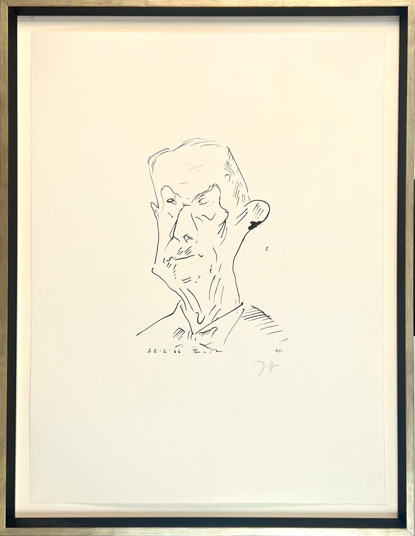 Janssen, Horst, Porträt Thomas Mann, 24,5 x 17,5cm, Lithografie, 1966