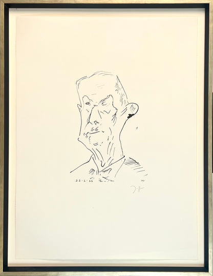 Janssen, Horst, Porträt Thomas Mann, 24,5 x 17,5cm, Lithografie, 1966