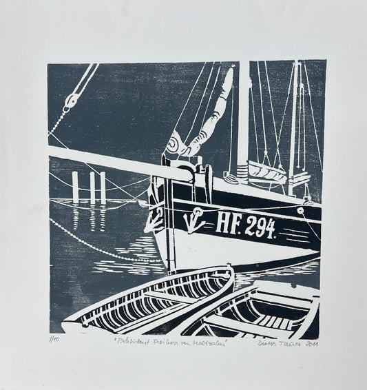 Tautz, Dieter, Präs. Freiherr von Maltzahn, 30 x 30cm, 01/10, Holzschnitt, 2011