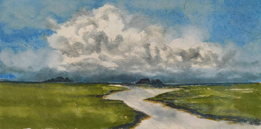 Radeloff, Jens, Priel, 30 x 60 cm, Aquarell auf Japanpapier
